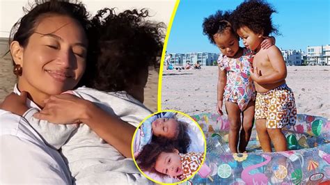 jeannie mai beach|Jeannie Mai Share Adorable Video With Monaco At Beach Show。